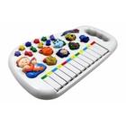 Piano Teclado Musical Bichos Infantil Sons Eletrônico(Branco)