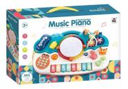 Brinquedo Piano Teclado Infantil Musical Reflete Luzes Coloridas