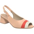 PICCADILLY MAXI - Sapato Slingback Adriana Salto Médio Rose com Goiaba