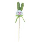 Pick Decorativo Coelho com Laço Verde de Páscoa - 29cm - 1 unidade - Rizzo