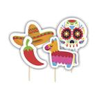 Pick Decorativo Festa Mexicana Dia Dos Mortos - 04 Unidade - Junco - Rizzo