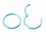 Piercing Argola Articulada Click 1.2mm em Titânio Silver Blue 42v