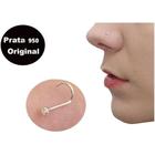 Piercing de Sobrancelha Pedrinha Branca em Prata 950