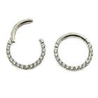 Piercing feminino prata 925 para orelha DAITH HELIX TRAGUS ANTI-HELIX  pedras zirconia antialérgico - Encantada Joias - Piercing - Magazine Luiza