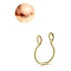 Piercing Septo Dourado Nariz Argola Fake Falso Aço - 1 Unidade