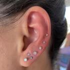 Piercing Tragus Cartilagem Ponto De Luz Zirconia Microponto