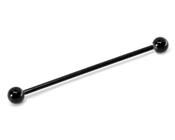 Piercing Transversal / Industrial Megabell Aço Cirúrgico Black 37mm bolinha 4mm