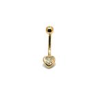 Piercing Umbigo Coração Brilhante de Zircônia 5.5mm em Ouro 18K 21568 K085