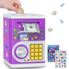 Piggy Bank LJZJ Purple Electronic Coin Money Bank para crianças