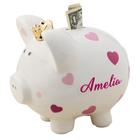 Piggy Bank Personalization Universe Baby Girl Pink Ceramic