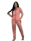 Pijama Adulto Feminino Aberto Americano Manga Longa