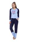 Pijama Adulto Feminino Manga Longa Inverno Viscolycra