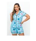 Pijama Americano Feminino Curto Verão Panda