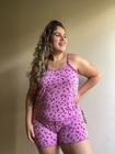 Pijama Baby Doll Plus Size Liganet Adulto Femino