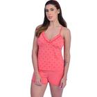 Pijama Babydoll Feminino de Calor Short Doll Regata de Alça