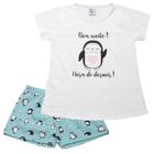 Pijama Branco - Primeiros Passos Menina Meia Malha 42600-3