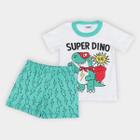 Pijama Curto Bebê Duzizo Super Dino Brilha no Escuro Masculino