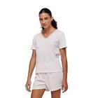 Pijama Curto Com Renda Hering 7CQD Off White