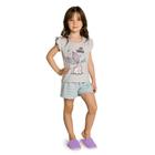 Pijama Curto Infantil Menina Pequena Sereia Bella Notte - Bela Notte