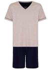 Pijama Curto Lupo 28000-001 Masculino Gola V Algodão T. P/XG