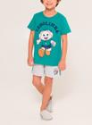 Pijama Curto Turma da Mônica 52.04.0026 Infantil Cebolinha Algodão T. 04/08