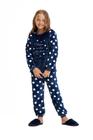 Pijama de Criança Inverno Infantil Feminino Fleece Estrelas Menina Moletom Flanelado Frio