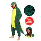 Pijama de Frio Dinossauro Gamers Kigurumi Pelúcia Quentinho Unissex