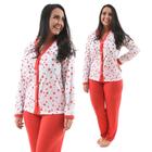 Pijama De Frio Feminino Longo Inverno Aberto Pós Cirúrgico Maternidade