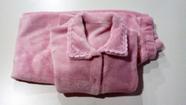 Pijama de Inverno Thamawey Aberto Feminino Fleece Rosa