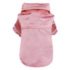 Pijama de Seda Rosa Pet Cachorro Cão Roupa de Dormir Camisola