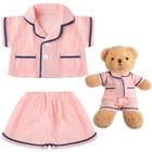 Pijama de urso para roupas Bear Hungdao Bear de 14 polegadas rosa