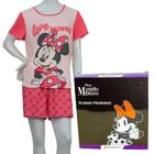 Pijama de Verão Camiseta e Short Minnie Mouse Disney Tamanho M 10073357 - Zona Criativa