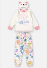 Pijama Estampado em Suedine Infantil Menina Up Baby