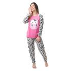 Pijama Feminino Adulto Diones Com Camiseta Manga Longa E Calça