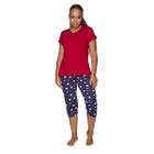 Pijama Feminino Adulto Pescador Manga Curta Estampado