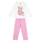 Pijama feminino branco ursinho kyly