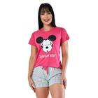 Pijama Feminino com Manga Confortável Shortdoll Verão