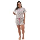 Pijama Feminino com Manga Confortável Shortdoll Verão