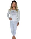 Pijama Feminino de Inverno Longo Aveludado