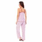 Pijama Feminino Liganete Lilas Alcinha Calça Estampado