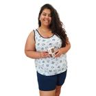 Pijama Feminino Plus Size  algodão Short, Regata Bata