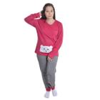 Pijama Feminino Suede Bordado Victory