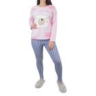 Pijama Feminino Toy Box Urso Xadrez Rosa - 713T