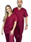 Pijama Hospitalar Cirúrgico Plus Size Gabardine Scrubs Não Amassa Unissex PH