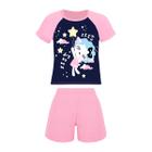 Pijama Infantil Curto Lupo Meninas Gola Redonda 100% Algodão 2233