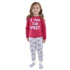 Pijama Infantil Feminino de Inverno Suede Victory