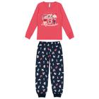 Pijama Infantil Feminino Longo Vermelho Brilha no Escuro Gatinha - Malwee