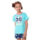 Pijama Infantil Feminino Manga Curta Panda Puket 030402667