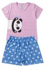 Pijama Infantil Feminino Verão Cute Panda - Hey Kids - Rosa