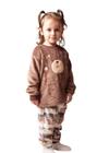 Pijama infantil fleece inverno longo meninas